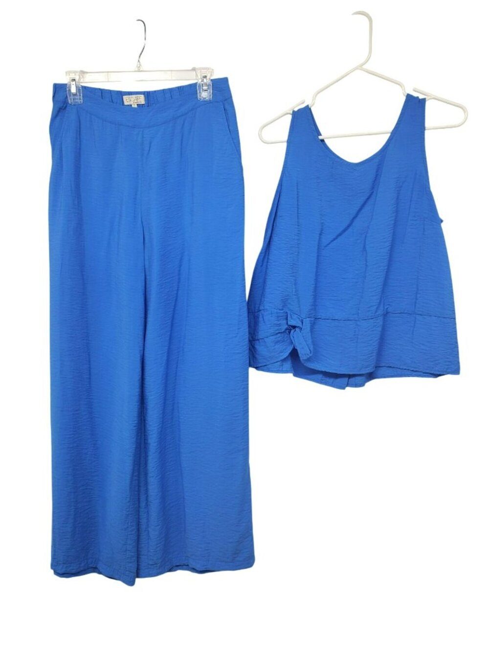 ESCAPE by Habitat Clothes Blue Tank Top Pants Set Womens S Beachy Resort